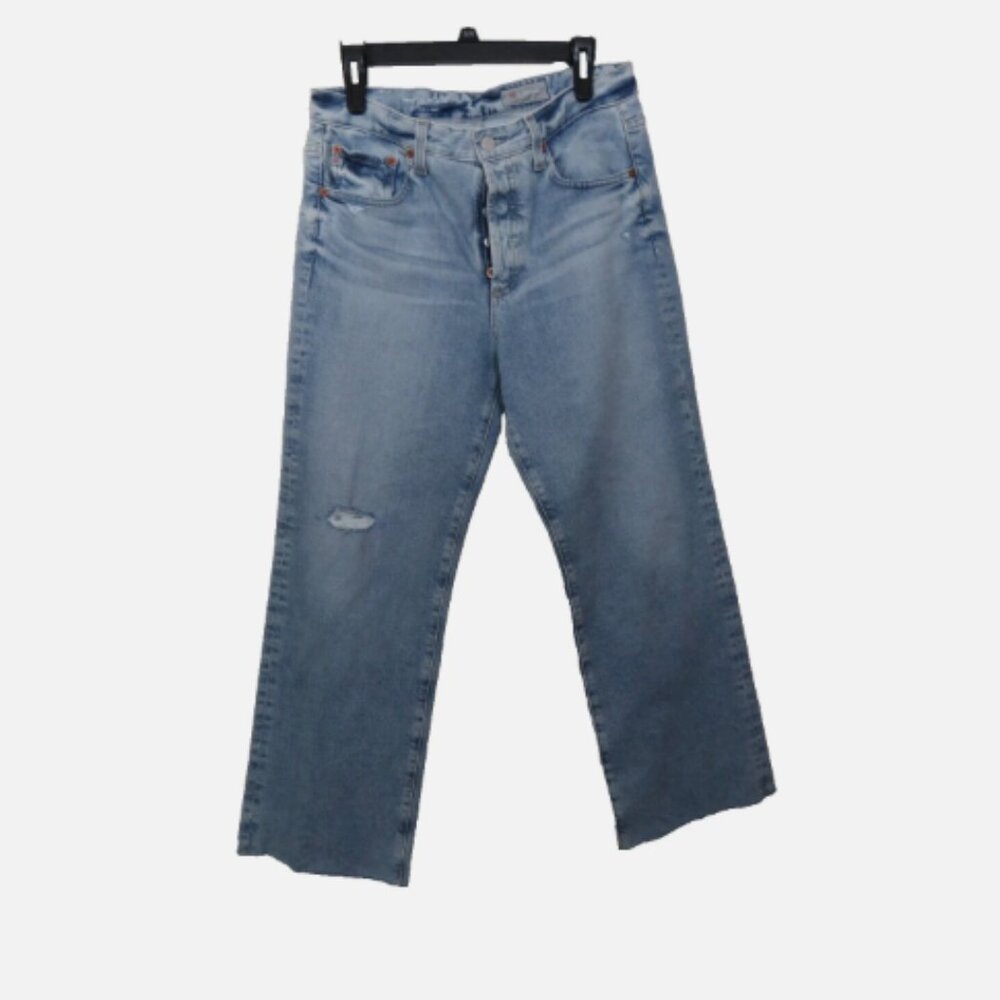 AG Adriano Goldschmied size 31 Kinsley Straight High Rise Crop Jeans NEW $227